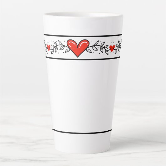 Elegant ontwerp-latte Mok voor het hart (Voorkant)
