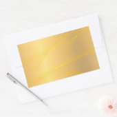 Elegant ontwerp lege sjabloon glamoureuze nepgoud rechthoekige sticker (Envelop)