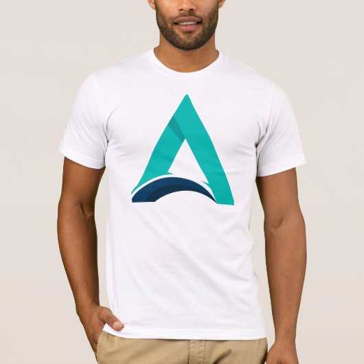 Elegant ontwerp, letter "A", design nummer 1. T-shirt (Voorkant)