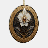 Elegant ontwerp met gouden orchidee keramisch ornament (Rechts)