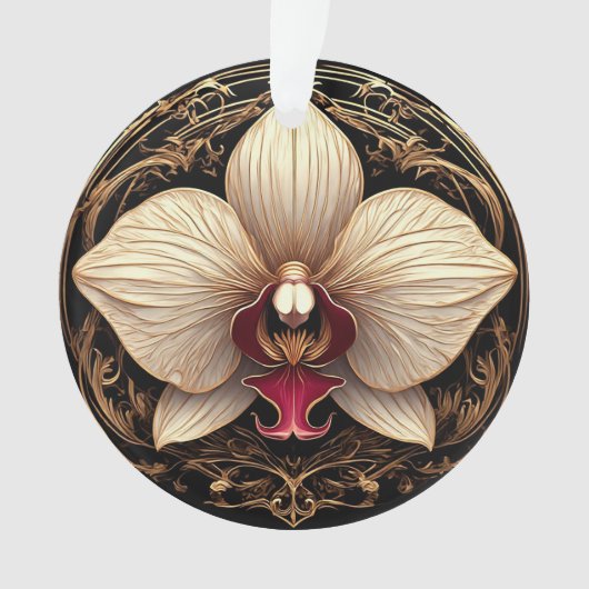 Elegant ontwerp met gouden orchidee ornament (voorkant)