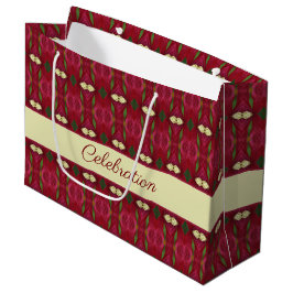 Elegant ontwerp met patronen groot cadeauzakje