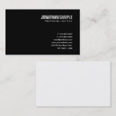 Elegant ontwerp Modern Minimalistisch zwart plat Visitekaartje (Voorkant / Achterkant)