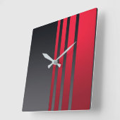 Elegant ontwerp, modern patroon, verticale strepen vierkante klok (Hoek)