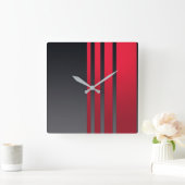 Elegant ontwerp, modern patroon, verticale strepen vierkante klok (Huis)