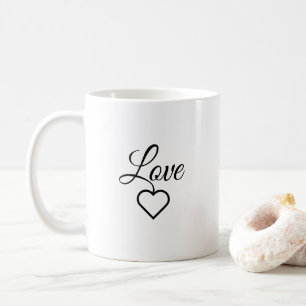 Elegant Ontwerp Mok met Liefdescitaat