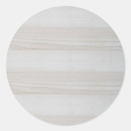 Elegant ontwerp natuur blanco hout sjabloon trendy ronde sticker (Voorkant)