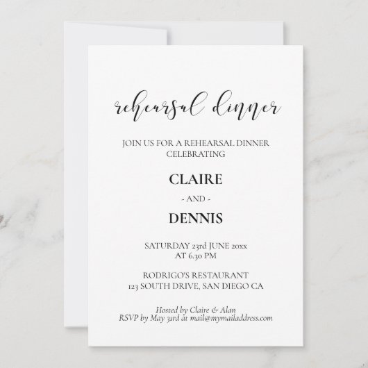 Elegant ontwerp repetitie diner kaart (Voorkant)