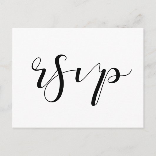 Elegant ontwerp RSVP Briefkaart (Voorkant)