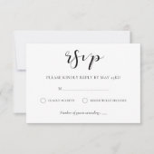 Elegant ontwerp RSVP kaartje (Voorkant)