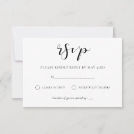 Elegant ontwerp RSVP kaartje