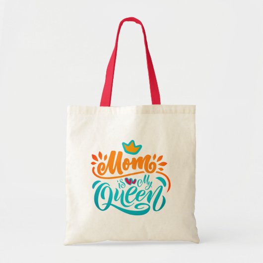 Elegant ontwerp typografie Mama is mijn koningin  Tote Bag (Voorkant)
