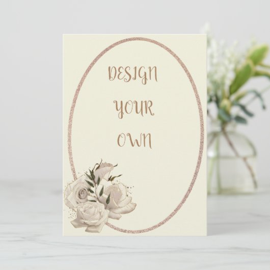 Elegant ontwerp uw eigen Floral sparen de datum Save The Date (Staand voorkant)