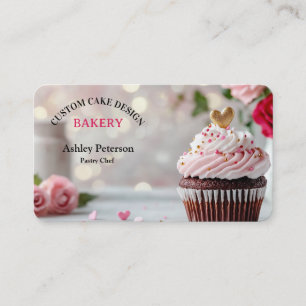 Elegant ontwerp van aangepaste cake decoratie visitekaartje