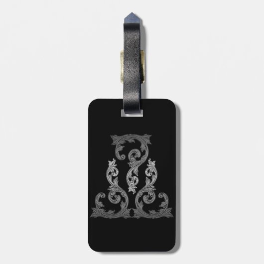 elegant  ontwerp van de Gothic Bagagelabel (Achterkant verticaal)