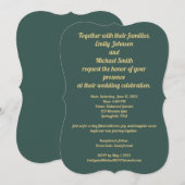 Elegant ontwerp van de uitnodiging voor het wieden (Voorkant / Achterkant)