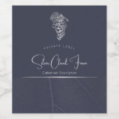 Elegant ontwerp van de wijnstok wijn etiket (Enkel label)