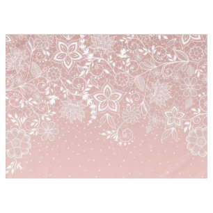 Elegant ontwerp van de witte kant florale en confe tafelkleed