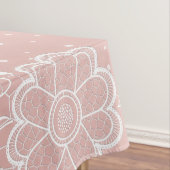 Elegant ontwerp van de witte kant florale en confe tafelkleed (Voorbeeld)