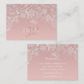 Elegant ontwerp van de witte kant florale en confe visitekaartje (Voorkant / Achterkant)