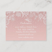 Elegant ontwerp van de witte kant florale en confe visitekaartje (Achterkant)