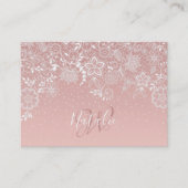 Elegant ontwerp van de witte kant florale en confe visitekaartje (Voorkant)