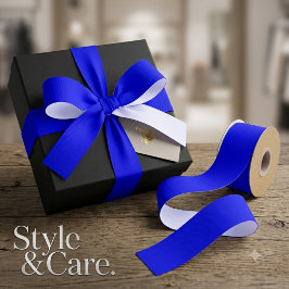 Elegant ontwerp van effen blauwe grosgrain lint
