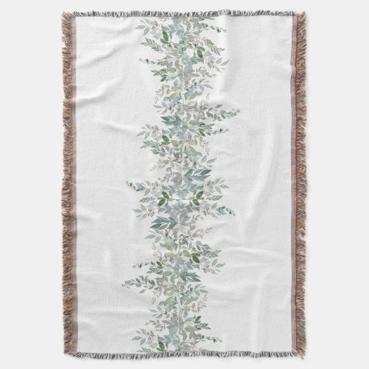 Elegant ontwerp van groene bladeren deken (Voorkant Verticaal)