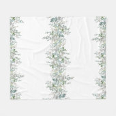 Elegant ontwerp van groene bladeren fleece deken (Voorkant (Horizontaal))