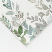 Elegant ontwerp van groene bladeren fleece deken (Hoek)