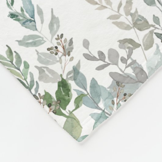 Elegant ontwerp van groene bladeren fleece deken (Hoek)