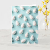 Elegant ontwerp van witte eieren kaart (Gele Bloem)