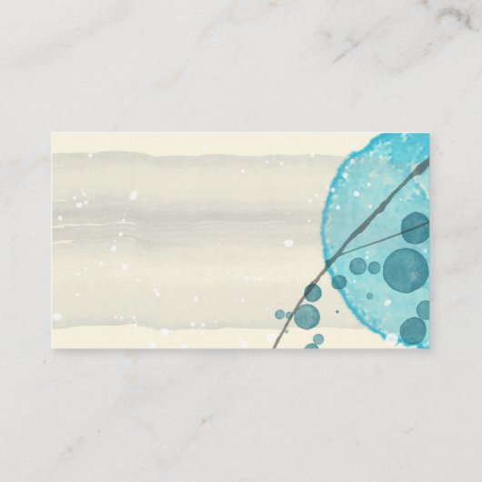 elegant ontwerp voor abstracte waterverf visitekaartje (Achterkant)