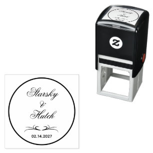 Elegant ontwerp voor zelfinkende huwelijksstempel zelfinktende stempel