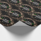 Elegant ontwerp voor zwarte en gouden kerst cadeaupapier (Hoek)