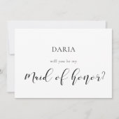 Elegant ontwerp Wordt u mijn bruidsmeisje kaart (Voorkant)