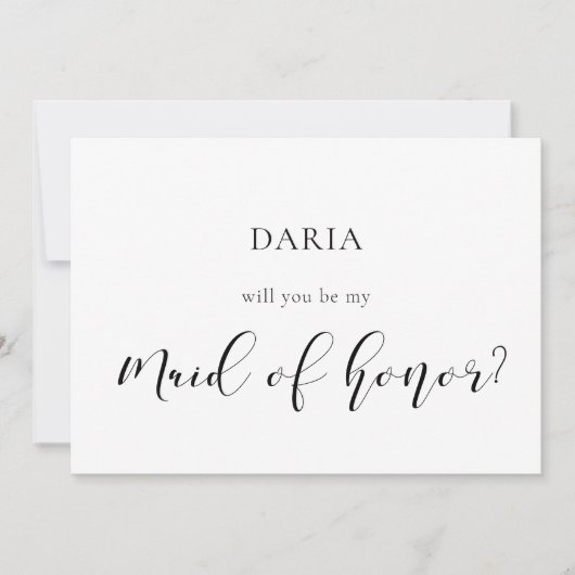 Elegant ontwerp Wordt u mijn bruidsmeisje kaart (Voorkant)