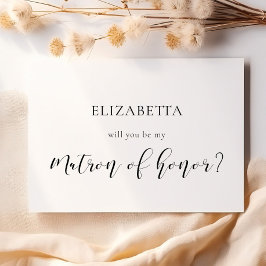 Elegant ontwerp Wordt u mijn Ereheer kaart