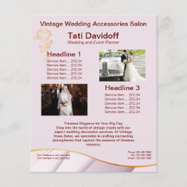 Elegant ontwerp Zachte kleuren Roze Goud Flyer