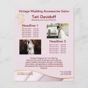 Elegant ontwerp Zachte kleuren Roze Goud Flyer