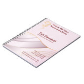 Elegant ontwerp Zachte kleuren Roze Goud Notitieboek (Linkerzijde)
