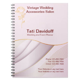 Elegant ontwerp Zachte kleuren Roze Goud Notitieboek