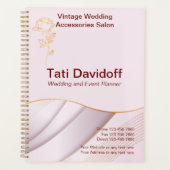 Elegant ontwerp Zachte kleuren Roze Goud Planner (Voorkant)