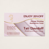 Elegant ontwerp Zachte kleuren Roze Goud Verwijzin Visitekaartje (Voorkant)