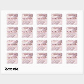 Elegant ontwerp Zachte kleuren Roze Goud Vierkante Sticker (Vel)
