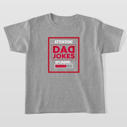 Elegant ontwerpwaarschuwing! Pa Jokes Loading T-shirt (Laagn)