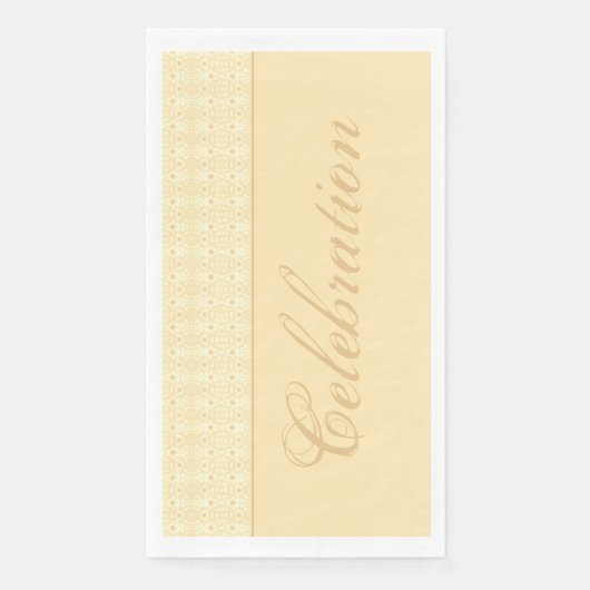 Elegant ontworpen Cream Floral Servet (Voorkant)