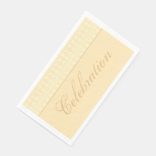 Elegant ontworpen Cream Floral Servet (Hoek)