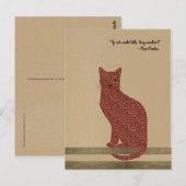 Elegant ontworpen kat. Alleen voor echte kattenlie Briefkaart (Voorkant / Achterkant)