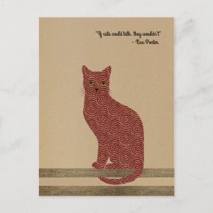 Elegant ontworpen kat. Alleen voor echte kattenlie Briefkaart